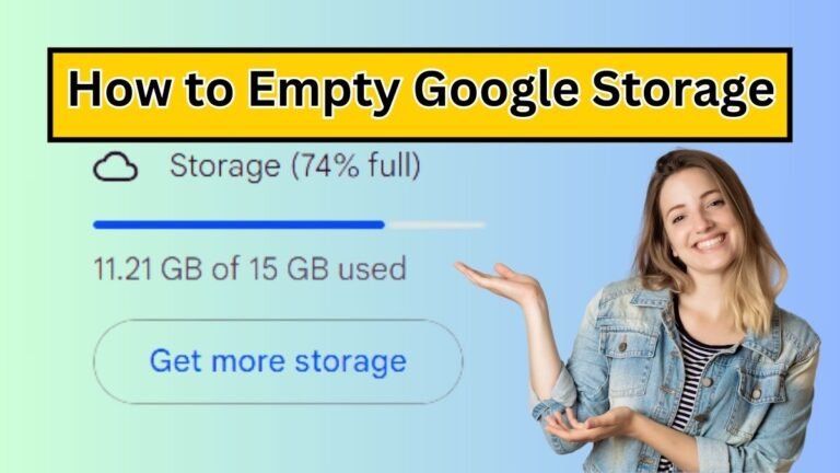 How to empty google storage