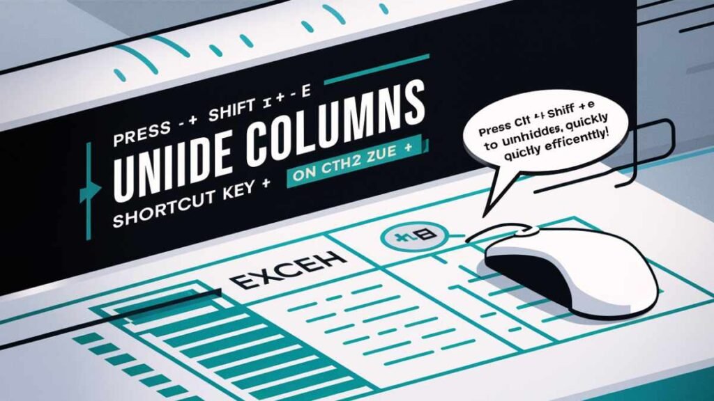 Unhide columns in excel shortcut key
