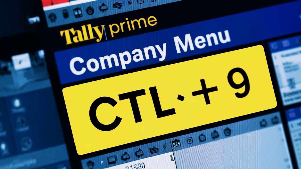 shortcut key of company menu in tally prime