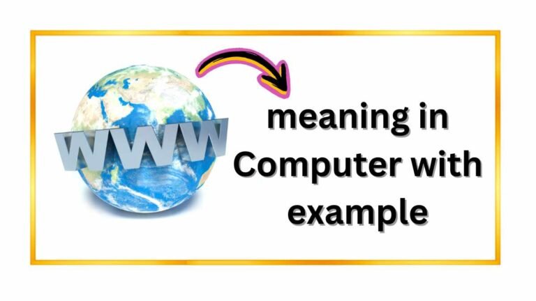 wwww meaning in computer with example