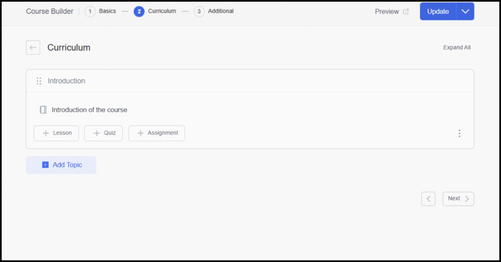How to create a course on tutor lms in Curriculum